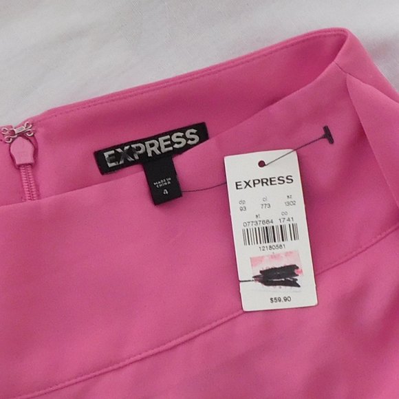 NWT - Fun, Flirty, Romantic Pink Mini Skirt w/Tie - Picture 4 of 10